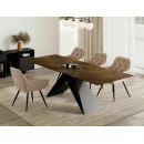 Стол обеденный SIGNAL WESTIN Ceramic Ossido Bruno коричневый/черный мат 160-240/90